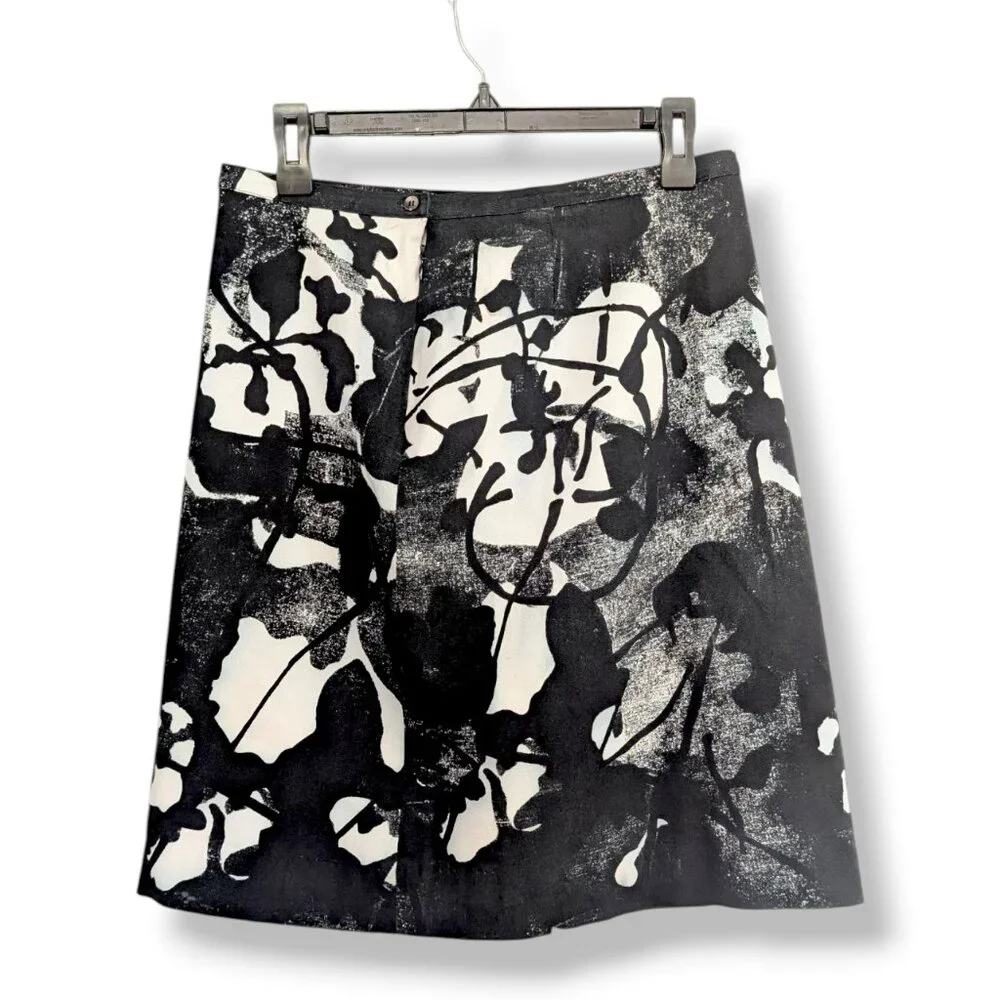 Piazza Sempione made in Italy Rorschach abstract art high rise skirt IT 46